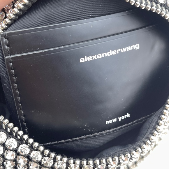 ALEXANDER WANG Black Heiress Bag Mesh Crystal Rhinestone Mini Heiress Pouch - Picture 12 of 15